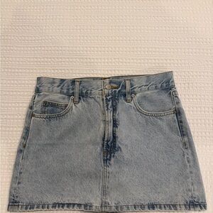 Aritzia Light Blue Denim Mini Skirt